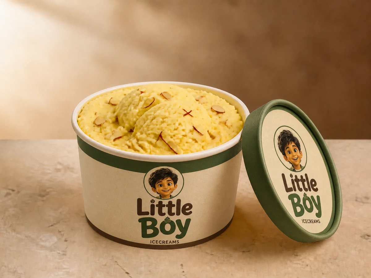 Kesar Badam Tub by Little Boy Icecreams
