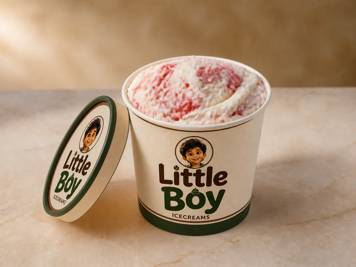 Strawberry Cream Tub by Little Boy Icecreams