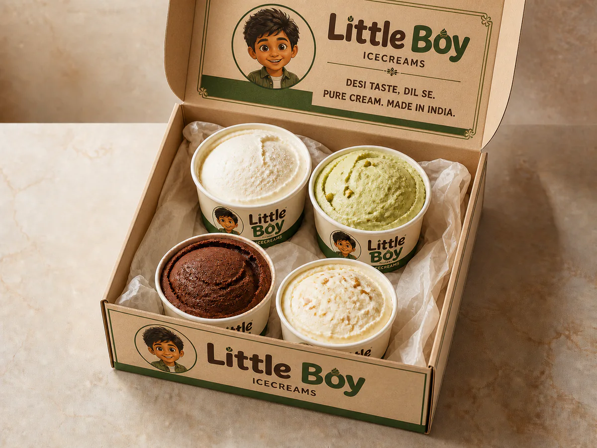 Sunday Sampler serving by Little Boy Icecreams
